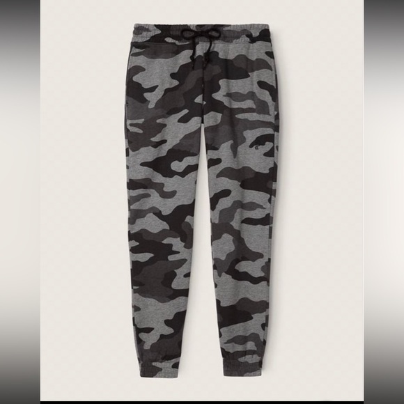 Vs pink skinny sweats joggers quarter- zip sweatshirt sz XXL pure black Camo - Picture 2 of 9